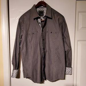 Eight X Premium Print Button Down Shirt Sz XL